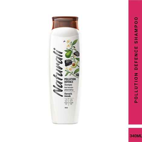 Buy Naturali Pollution Defence Shampoo | With Charcoal & Avocado | Detoxifies And Nourishes Hair | 340 Ml - Purplle