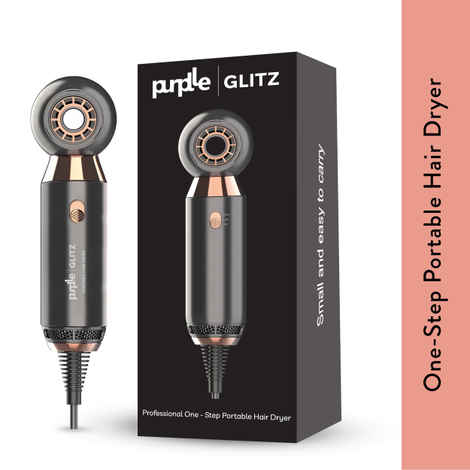 Purplle Glitz Professional One Step Portable Hair Dryer | Hair appliance | Easy to use | Reduced sound | Multiple speeds 1 Pc