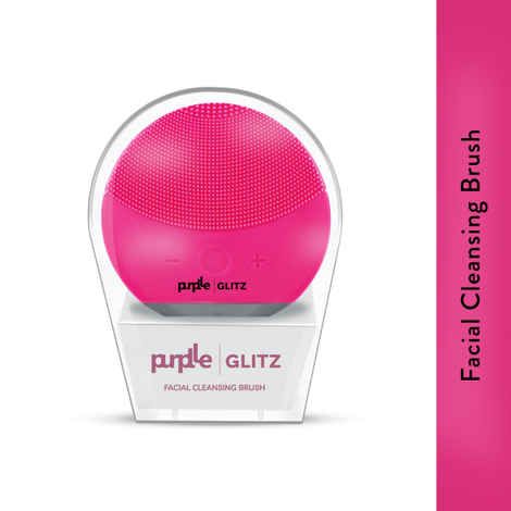 Buy Purplle Glitz Facial Cleansing Brush | Face Appliance | Smoothening | Combats Pollution | Portable | Removes dead skin cells | Multiple speeds 1 Pc - Purplle