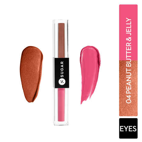 Buy SUGAR Cosmetics Two Good To Be True Dual Liquid Eyeshadow | Matte & Metallic | Smudgeproof & Transferproof | (1.5 ml Each Side) - Purplle