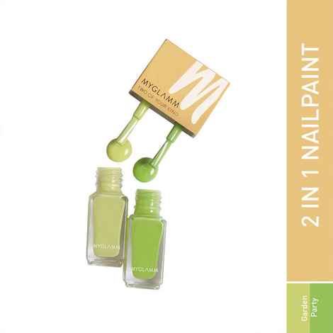 Buy MyGlamm 2IN1 Nail Paint-Garden Party-2X5ml - Purplle