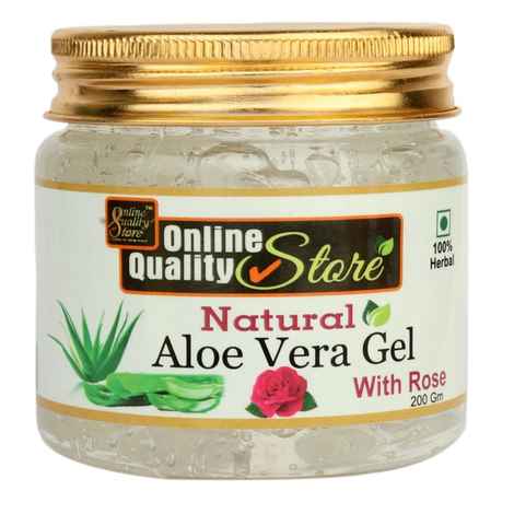 Online Quality Store Organic Aloe Vera Gel Pure White Transparent|pure aloe vera gel for face and hair |Non-Toxic Aloe Vera Gel for Acne, Scars, Glowing & Radiant Skin,200 gm