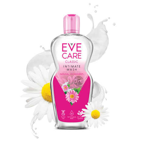 Buy EveCare Intimate Hygiene Wash Classic, Gentle Cleansing With Natural Ingredients, pH 3.5, Dermatologically Tested, Perfect For Daily Use, 90ml - Purplle