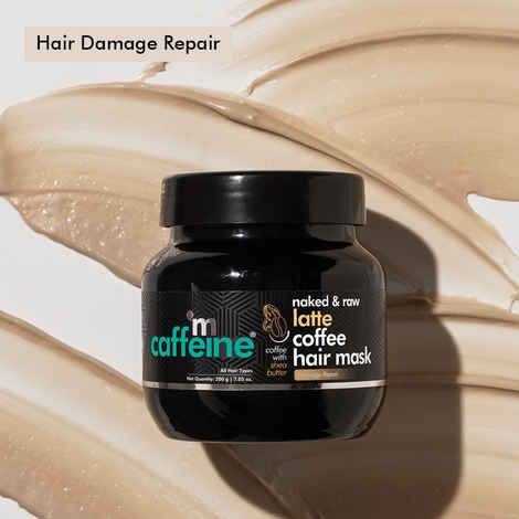 Buy mCaffeine Latte Coffee Hair Mask for Intense Damage Repair with Shea & Murumuru Butter | Deeply Conditions Dry & Damaged Hair | Sulphate & Paraben Free | For Men & Women | 200 gm - Purplle