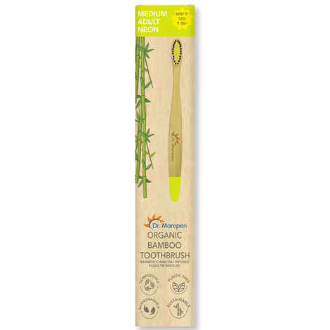 Buy DR. MOREPEN Organic Bamboo Toothbrush For Adults - Neon 1 Pc - Purplle