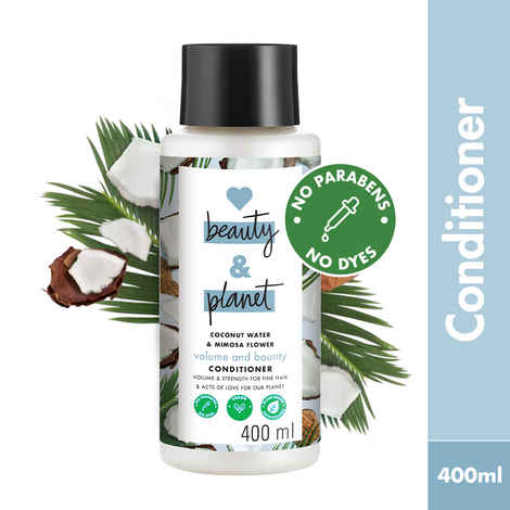 Buy Love Beauty Planet Coconut Water and Mimosa Flower Paraben Free Volume and Bounty Conditioner, 400 ml - Purplle