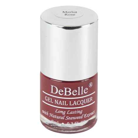 Buy DeBelle Gel Nail Lacquer Glossy Merlot Rose - wine Red (8 ml) - Purplle