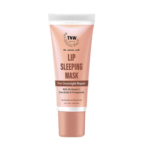 TNW The Natural Wash Lip Sleeping Mask for Repairing Chapped Lips | With Vitamin C & Shea Butter | Chemical-Free Lip Care Product 10 gm