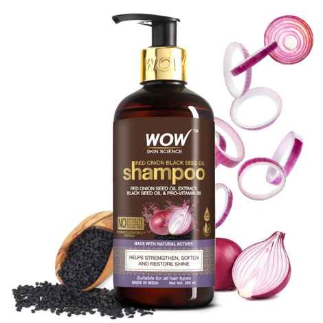 Buy WOW Skin Science Red Onion Black Seed Oil Shampoo (300 ml) BOGO - Purplle