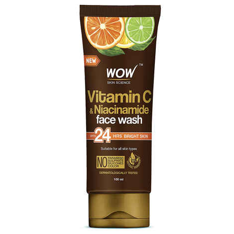 Buy WOW Skin Science Brightening Vitamin C Face Wash For Age spots and Hyperpigmentation - No Parabens, Sulphate, Silicones & Color (100 ml) - Purplle
