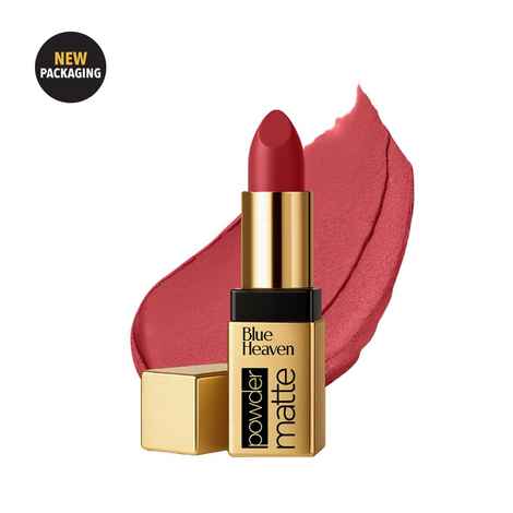 Buy Blue Heaven Powder Matte Lipstick for Women | Highly Pigmented | Light Weight | Creamy & Comfortable Buttery Texture | Luxe Matte Finish | Chest Nut | 3.5 gm - Purplle