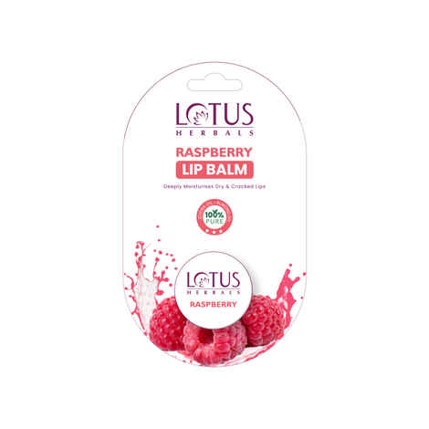Lotus Herbals Lip Balm - Raspberry | For Dry & Cracked Lips | 5 gm