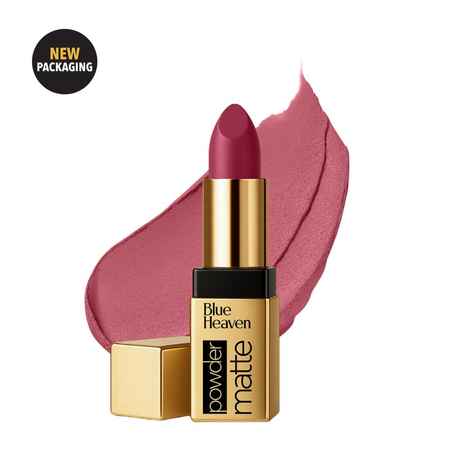 Blue Heaven Powder Matte Lipstick for Women | Highly Pigmented | Light Weight | Creamy & Comfortable Buttery Texture | Luxe Matte Finish | Mocha Madness | 3.5 gm