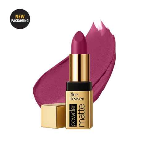 Buy Blue Heaven Powder Matte Lipstick for Women | Highly Pigmented | Light Weight | Creamy & Comfortable Buttery Texture | Luxe Matte Finish | Merlot Magic | 3.5 gm - Purplle