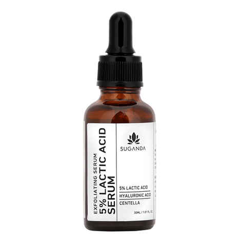 Buy Suganda 5% Lactic Acid Serum Hyaluronic Acid for Uneven Texture,A ExfloliatesA Dull SkinA A (30 ml) - Purplle