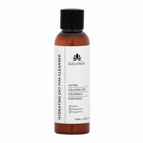 Buy Suganda Colloidal Oat, PHA, Calendula, Panthenol Hydrating Cleanser for Dry & Dehydrated skin, Fragrance-free 120 ml - Purplle
