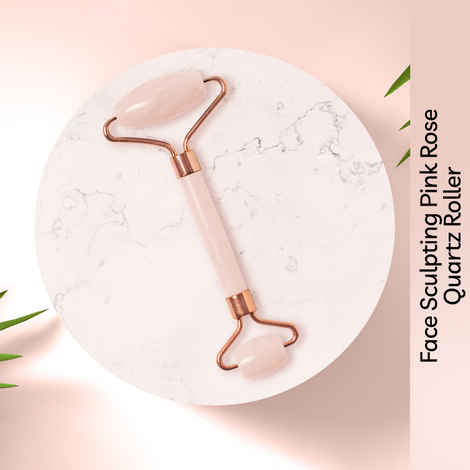 Buy Purplle Face Sculpting Rose Quartz Jade Roller - Purplle