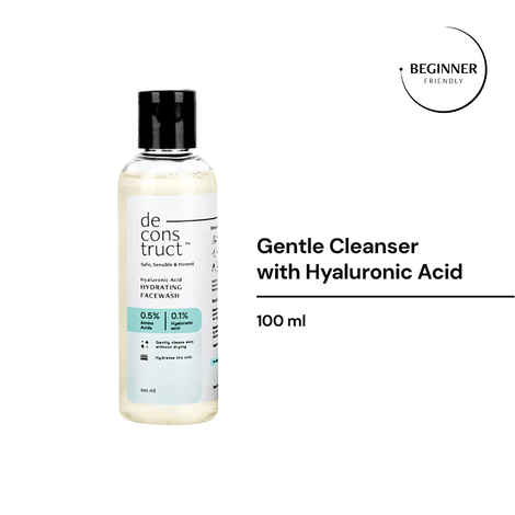 Buy Deconstruct Hyaluronic Acid Hydrating Facewash- 0.5% Amino Acids + 0.1% Hyaluronic Acid (100 ml) - Purplle