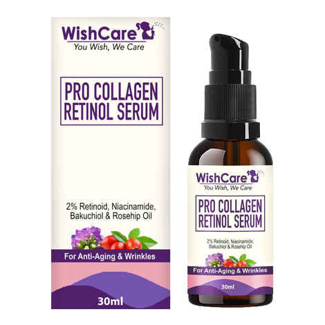 Buy WishCare Pro Collagen Retinol Serum - For Anti-Aging & Wrinkles- 2% Retinoid, Niacinamide, Bakuchiol & Rosehip Oil - 30 ml - Purplle