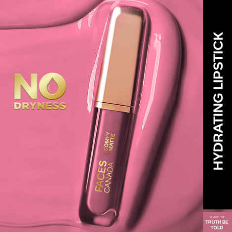 Buy FACES CANADA Comfy Matte Liquid Lipstick - Truth Be Told, 3 ml | 10HR Longstay | Intense Matte Color | Almond Oil & Vitamin E | No Dryness | No Alcohol - Purplle