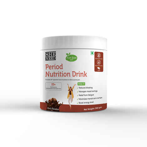 Buy SheNeed Plant Based Period Nutrition Drink For Women With 17+ Essential Nutrients & Sitawar, Ashwagandha, Ginger Extract For Energy, Cramps, Bloating, Mood Swings, Metabolism - 300 gm - Purplle