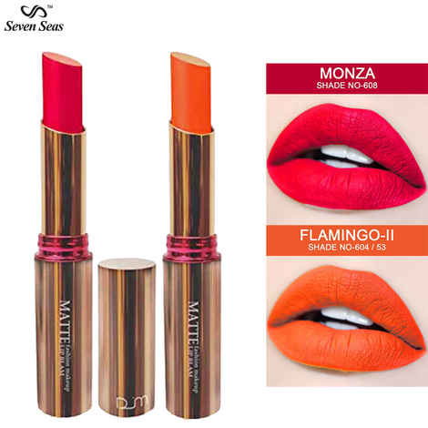 Buy Seven Seas Matte With You Lipstick Combo Pack Of 2 - Purplle