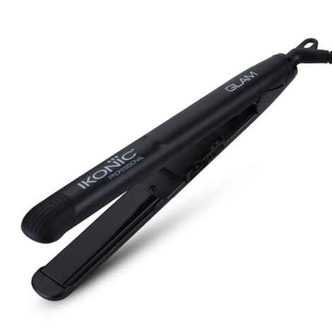 Buy Ikonic Hair Straigtner - Glam | Black | Ceramic Tourmaline | Corded Electric | Hair Type - All | Heating Temperature - Up To 230 Degrees Celsius - Purplle