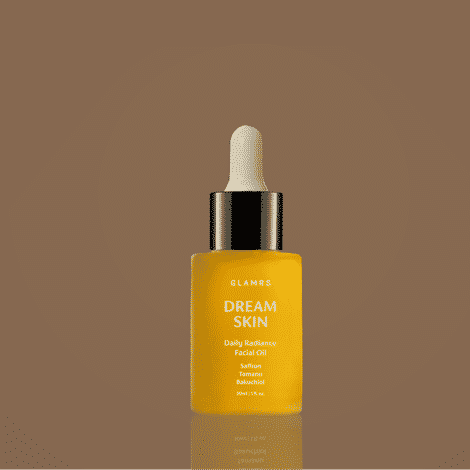Buy Glamrs DREAM SKIN Daily Radiance Facial Oil Serum with Saffron, Bakuchiol and Sea Buckthorn Oil, Ultra-light formula For Blemished, Dehydrated Skin & Pigmented Uneven Skin Tone (30 ml) - Purplle