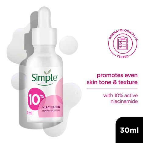 Buy Simple Booster Serum - 10% Niacinamide For Even Skin Tone, 30 ml - Purplle