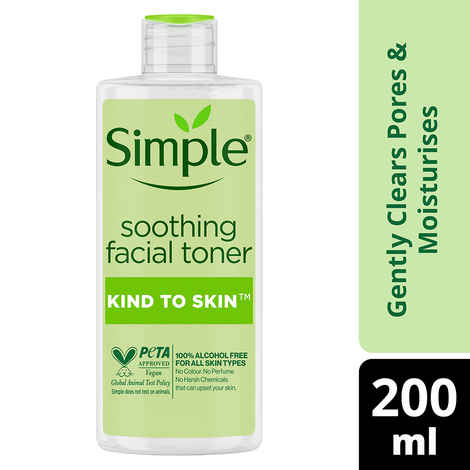 Buy Simple Kind to Skin Soothing Facial Toner| TonerA for All skin typesA | No Added Perfume, No Harsh Chemicals, No Artificial Color and No Alcohol | 200 ml - Purplle