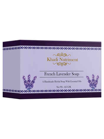 Buy Khadi Nutriment French Lavender Soap,125 gm Soap for Unisex (Pack of 1) - Purplle
