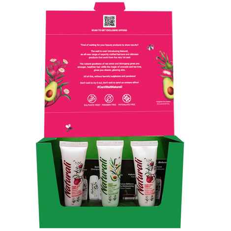 Naturali Sampling pack (Daily Purifying Face Wash 20 ML + Naturali Hairfall Arrest Shampoo 20 ML + Naturali Hairfall Arrest Conditioner 20 ML)