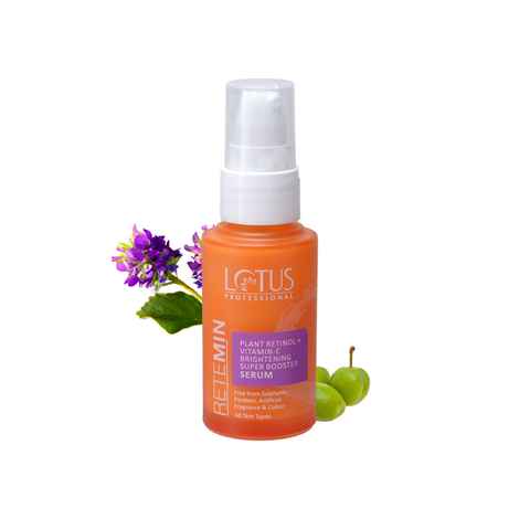 Buy Lotus Herbals Retemin Plant Retinol & Natural Vitamin C Brightening Super Booster Serum | Whitening & Anti-Ageing | Preservative Free | For All Skin Types | 30 ml - Purplle