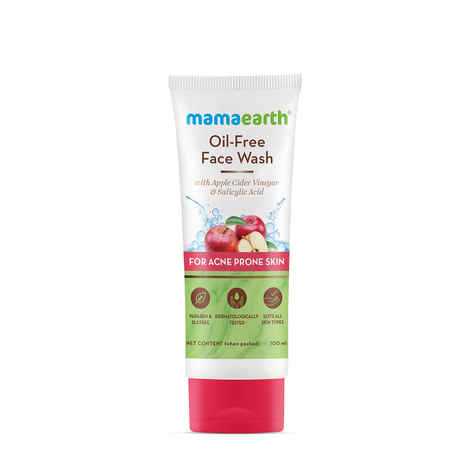 Buy Mamaearth Oil-Free Face Wash with Apple Cider Vinegar & Salicylic Acid for Acne-Prone Skin– 100 ml - Purplle