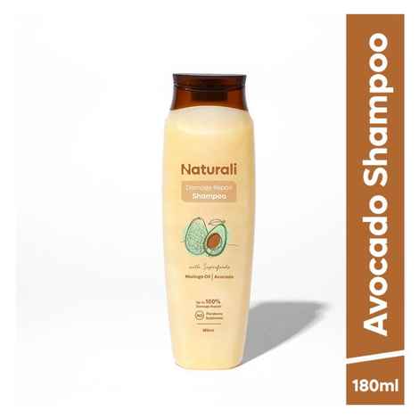 Buy Naturali Damage Repair Shampoo with Moringa Oil & Avocado | Repairs Hair Damage | Paraben and Sulphate Free Shampoo | Best Shampoo for Dry & Frizzy Hair ,180 ml - Purplle