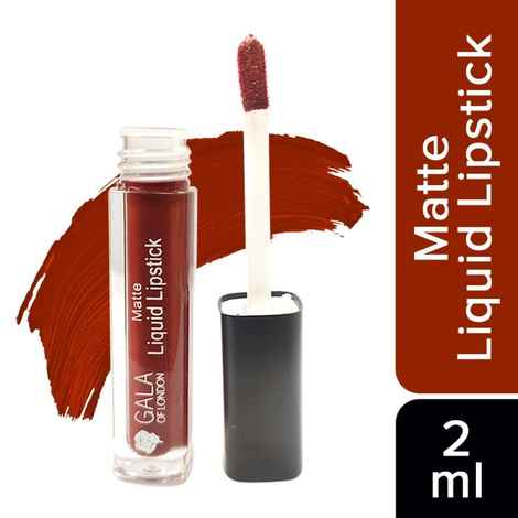 Buy Gala of London Matte Liquid Lipstick (Waterproof, Transfer Proof, Mask Proof, 12H Lasting) - 10 Twig (2 ml) - Purplle