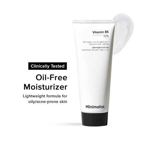 Minimalist 10% Vitamin B5 Oil Free Moisturizer with Zinc, Copper, Magnesium & HA for Oily skin 50 gm
