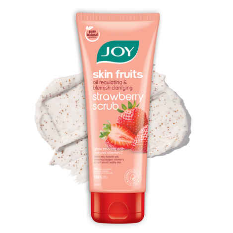 Buy Joy Skin Fruits Oil Regulating Strawberry Scrub 200 ml - Purplle
