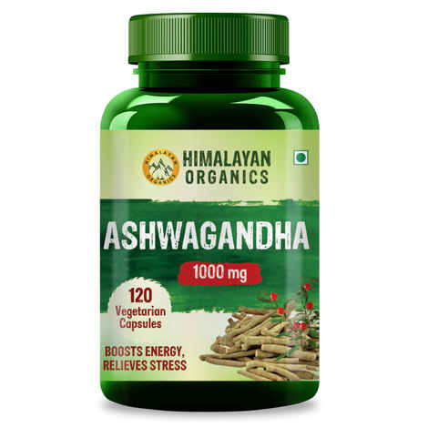 Buy Himalayan Organics Ashwagandha 1000Mg Serve|Energy & Endurance|120 Veg Capsules - Purplle