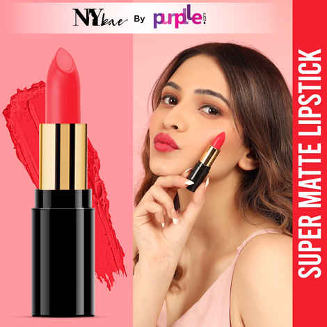 Buy NY Bae Super Matte Lipstick - Magnanimous Melissa 2 (4.2 g) | Pink | Loaded With Vitamin E | Rich Colour | Long lasting | Smudgeproof | Vegan - Purplle