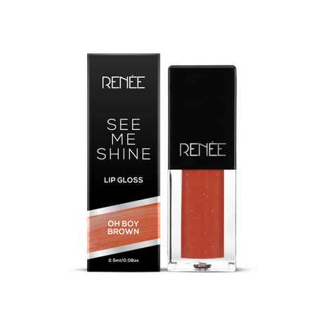 Buy RENEE See Me Shine Lip Gloss - Oh Boy Brown 2.5 ml, Non Sticky & Non Drying Formula, Long Lasting Moisturizing Effect, Compact and Easy to Carry - Purplle
