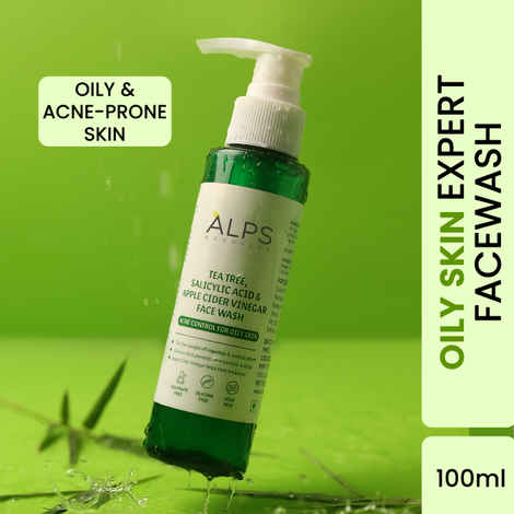 Buy Alps Goodness Acne Control Face wash For Oily Skin with Tea Tree, Salicylic Acid & Apple Cider Vinegar (100 ml) | Suitable for Acne Prone Oily Skin | Salicylic Acid Face wash | Facewash with Salicylic Acid - Purplle