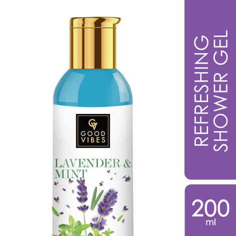 Buy Good Vibes Lavender & Mint Refreshing Shower Gel | (Body Wash) Refreshing, Soothing, Calming (200 ml) - Purplle