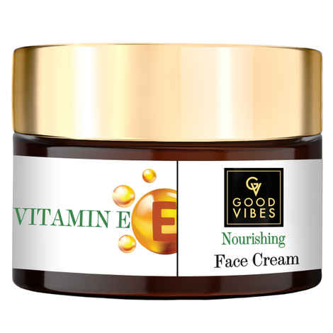 Buy Good Vibes Vitamin E Nourishing Face Cream | Antioxidant Hydrating Repairs Skin| No Parabens No Sulphates No Mineral Oil No Animal Testing (50 g) - Purplle