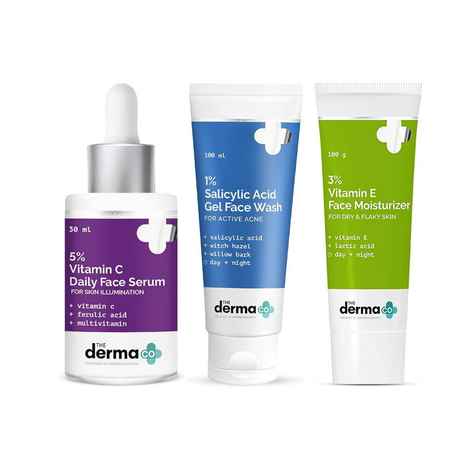 Buy The Derma Co. Glow Kit (Face Wash + Face Serum + Moisturizer) - Purplle