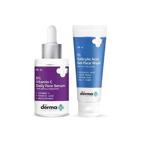 Buy The Derma Co. Daily Care Kit (Face Wash + Face Serum) - Purplle
