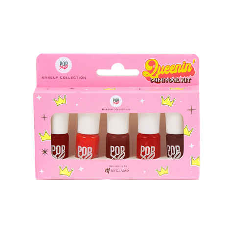 Buy MyGlamm POPxo Makeup Collection -Mini Nail Kit-Queenin'-5X3 ml - Purplle