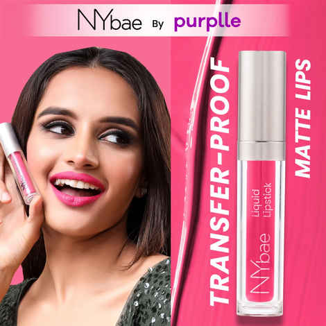 Buy NY Bae Confessions Liquid Lipstick - Dream Date 5 (4.5 ml) | Matte Lipstick | Pink Shade | Moisturizing | Long Lasting | Transfer Proof - Purplle