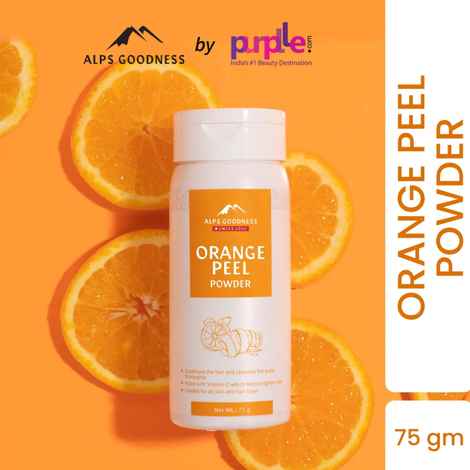 Buy Alps Goodness Powder - Orange Peel (75 gm)| 100% Natural Powder | No Chemicals, No Preservatives, No Pesticides | Can be used for Hair Mask and Face Mask | Nourishes hair follicles| Glow Face Pack| Orange Peel Face Pack - Purplle
