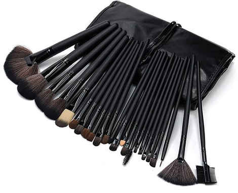 Buy Ronzille Professional Premium Makeup brush Set of 24 (Black) - Purplle